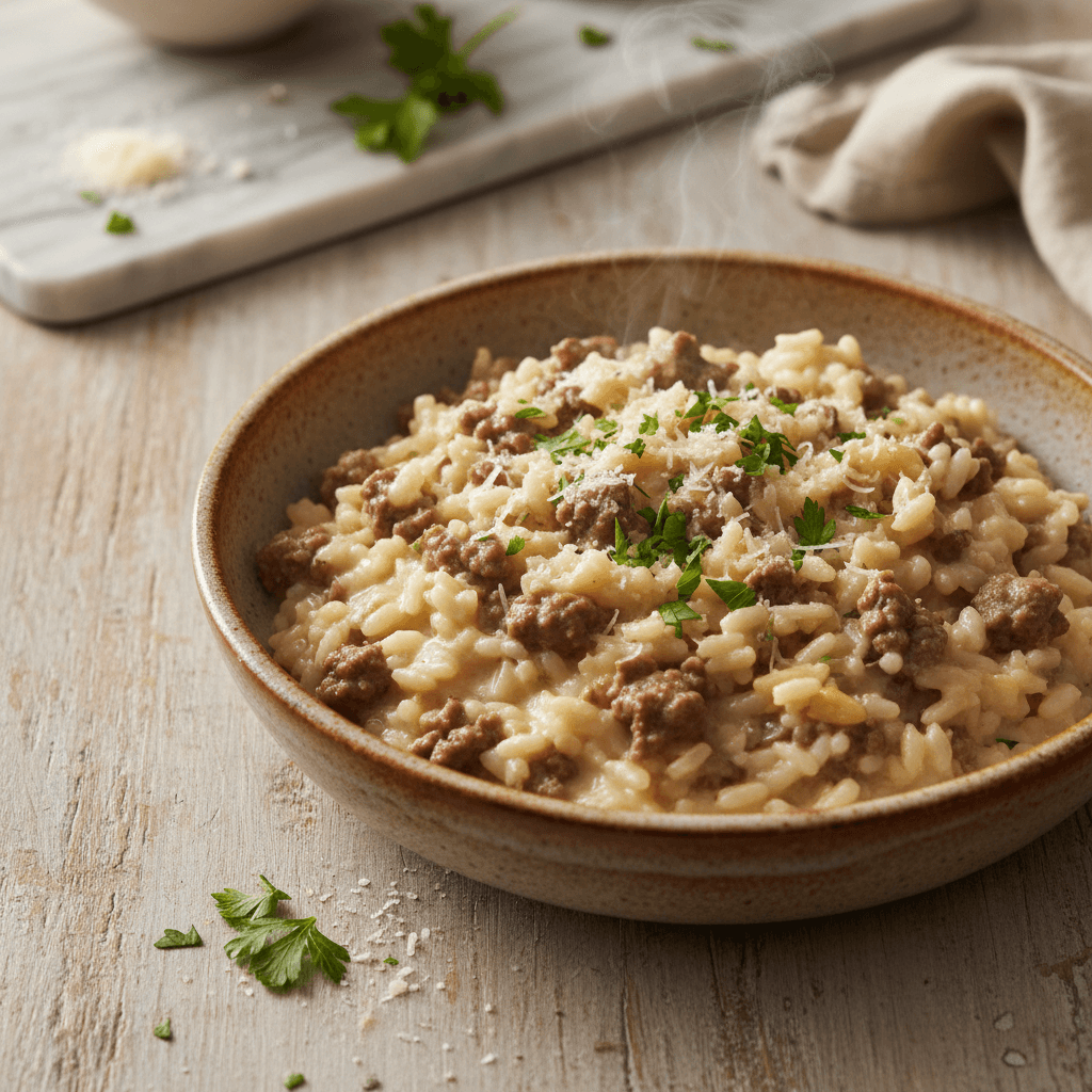 Hackfleisch-Risotto Bowl - Thermomix Rezept