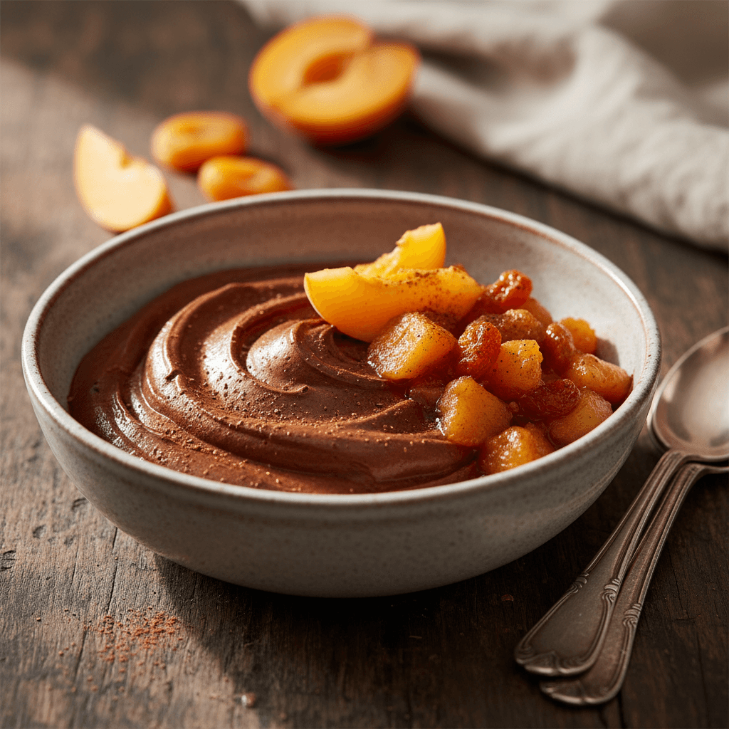 Mousse au Chocolat mit Aprikosen - Thermomix Rezept