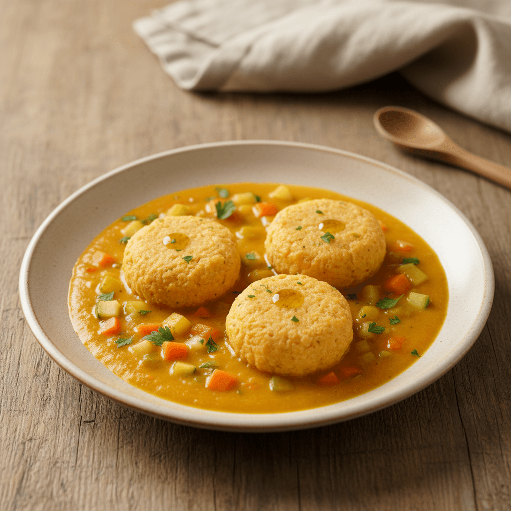 Linsen-Knödel in Gemüsesoße - Thermomix Rezept