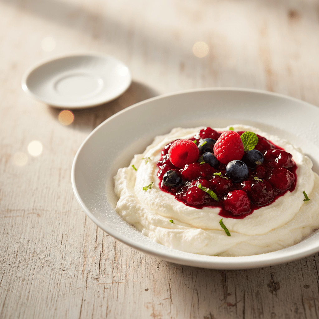 Topfencreme mit Beerenragout - Thermomix Rezept