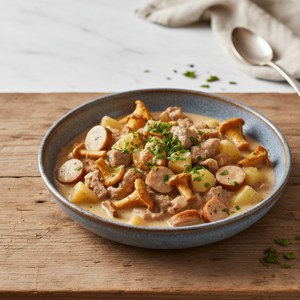 Kassler-Pfifferling-Ragoût - Thermomix Rezept